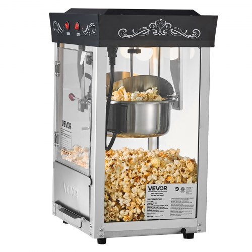 Popcorn Machine 8oz Stainless Steel Kettle 800W Commercial Countertop 1