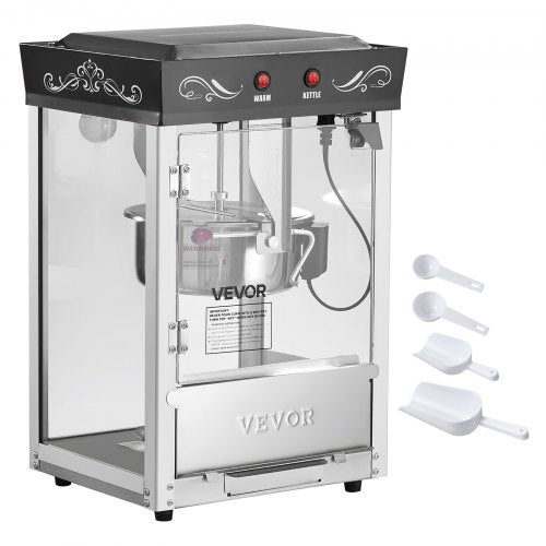 Popcorn Machine 8oz Stainless Steel Kettle 800W Commercial Countertop 1