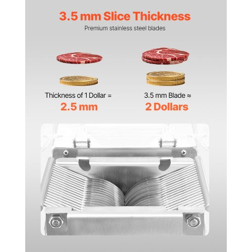 Meat Cutter Machine 550W Meat Slicer 350 lbh Commercial Meat Cutting