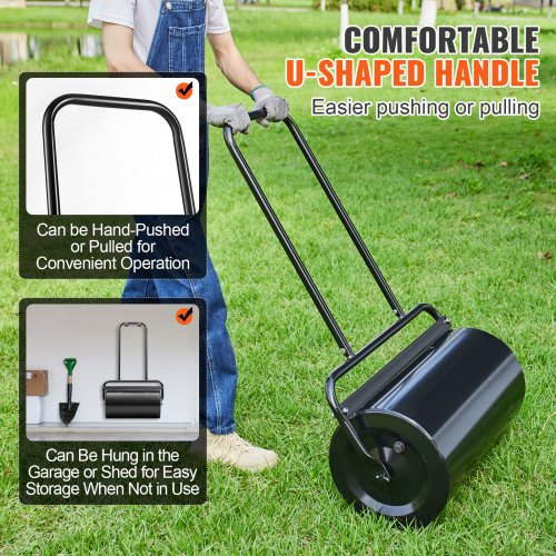 Lawn Roller 13 Gallon SandWater Filled Yard Roller Steel Sod Roller
