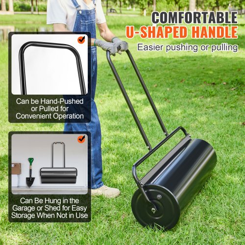 Lawn Roller 17 Gallon SandWater Filled Yard Roller Steel Sod Roller
