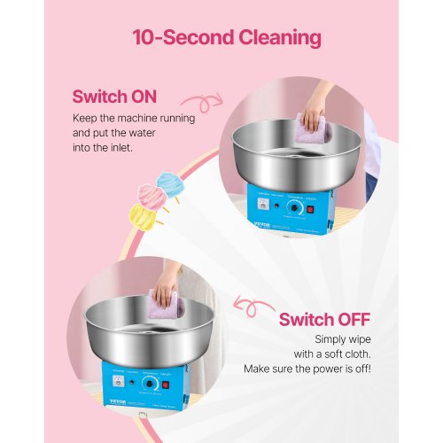 Electric Cotton Candy Machine 1000W Commercial Candy Floss Maker with 205 1