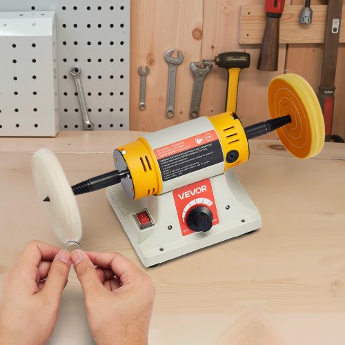 Bench Buffer Polisher 12HP Polishing and Buffing Machine to 8000RPM