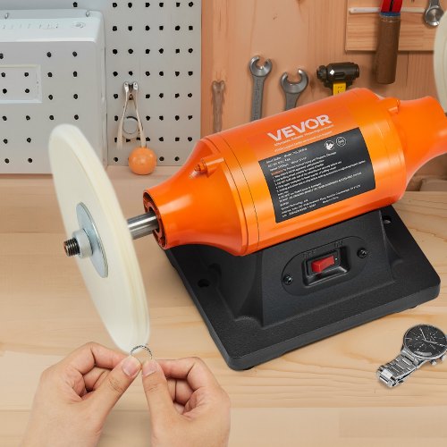 34HP Bench Buffer Polisher 8inch Bench Polishing Buffing Machine 3450RPM