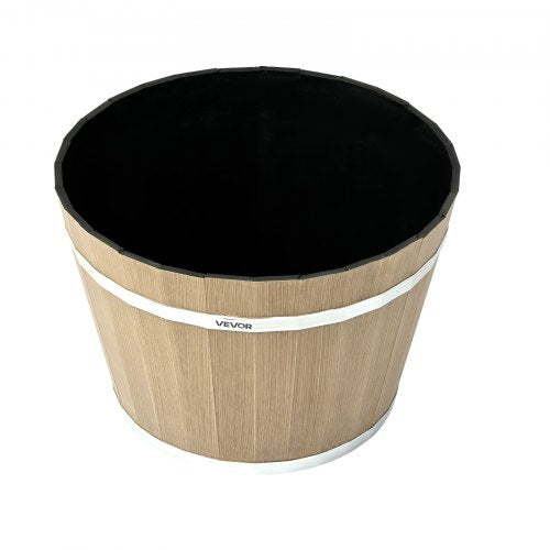 Plant Pots 4 Pack 1181 inch Whiskey Barrel Planters with Drainage Holes