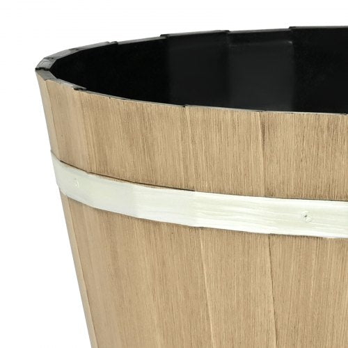 Plant Pots 4 Pack 1181 inch Whiskey Barrel Planters with Drainage Holes