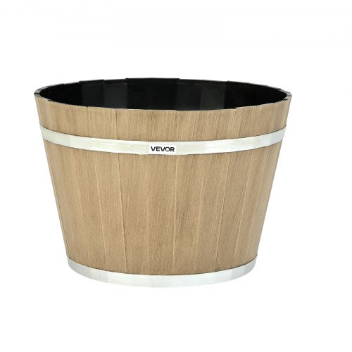 Plant Pots 4 Pack 1181 inch Whiskey Barrel Planters with Drainage Holes