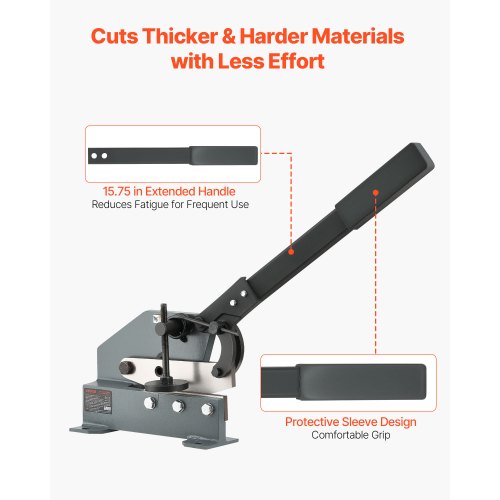 Sheet Metal Shear 6 in Manual Hand Plate Shear Heavy Duty Mounting Type