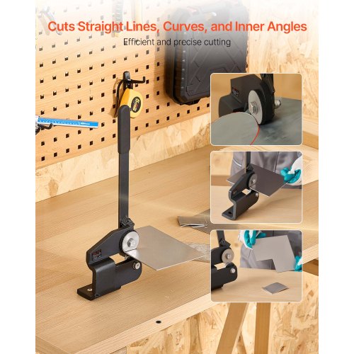 Sheet Metal Shear Throatless Rotary Hand Shear 16 Gauge Mild Steel Sheet