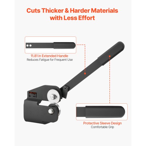 Sheet Metal Shear Throatless Rotary Hand Shear 16 Gauge Mild Steel Sheet