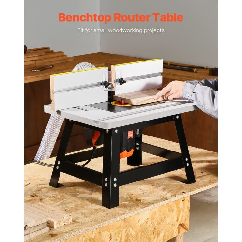 Benchtop Router Table 24 in x 15.7 in Bench Top Routing Table with Adjustable