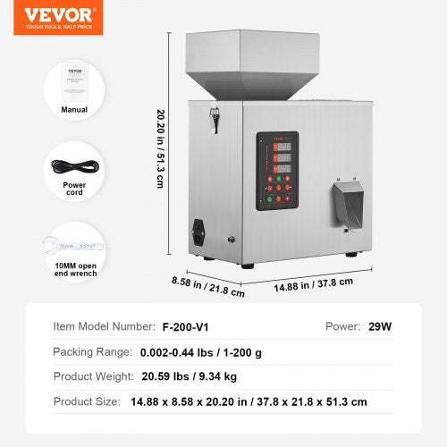 Powder Filling Machine 0002044lbs1200g Automatic Intelligent Particle