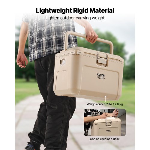 Portable Cooler 16.5 QT Hard Cooler with Ice Retention HeavyDuty Handles