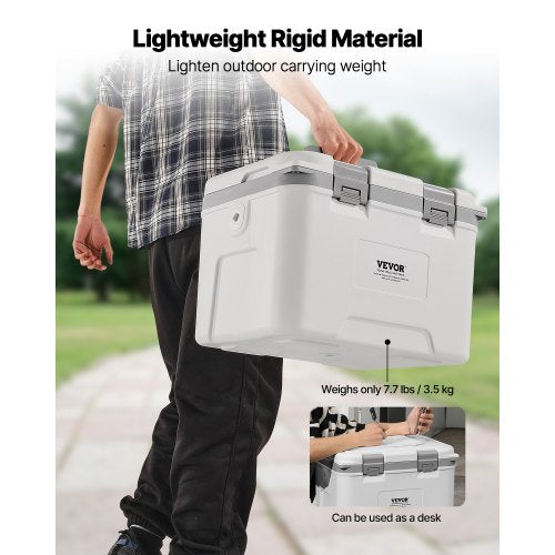 Portable Cooler 21 QT Hard Cooler with Ice Retention HeavyDuty Handles
