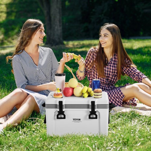 Portable Cooler 26 QT Hard Cooler with Ice Retention HeavyDuty Handles