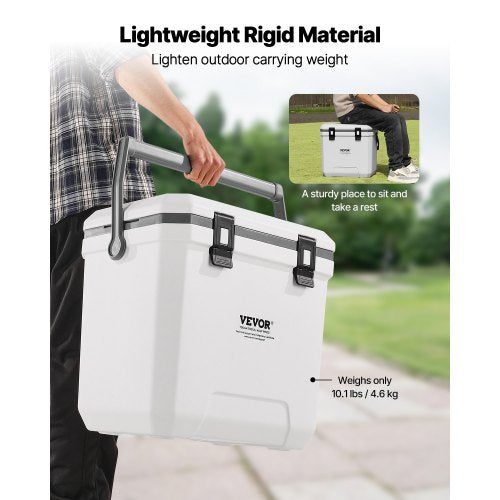 Portable Cooler 38 QT Hard Cooler with Ice Retention HeavyDuty Handles