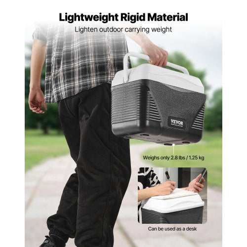 Portable Cooler 8.5 QT Hard Cooler with Ice Retention and Heavy Duty