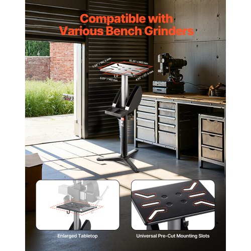 Bench Grinder Stand Bench Grinder Vise Floor Pedestal with 12 x 10
