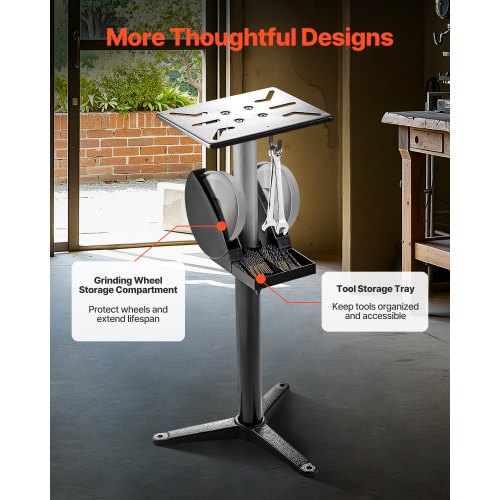 Bench Grinder Stand Bench Grinder Vise Floor Pedestal with 12 x 10