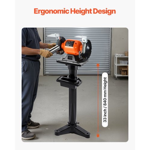 Bench Grinder Stand HeavyDuty Bench Grinder and Vise Floor Pedestal with 106