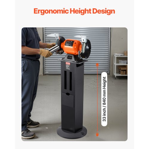 Bench Grinder Stand HeavyDuty Bench Grinder and Vise Floor Pedestal with 11
