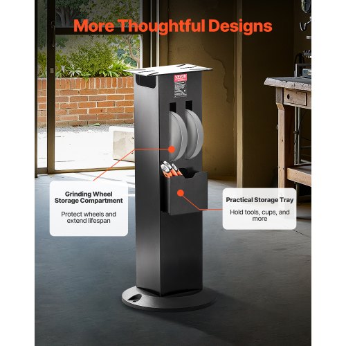 Bench Grinder Stand HeavyDuty Bench Grinder and Vise Floor Pedestal with 11