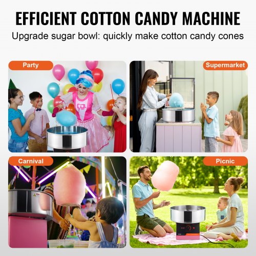 Electric Cotton Candy Machine 1000W Candy Floss Maker Commercial Cotton