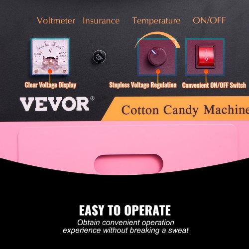 Electric Cotton Candy Machine 1000W Candy Floss Maker Commercial Cotton