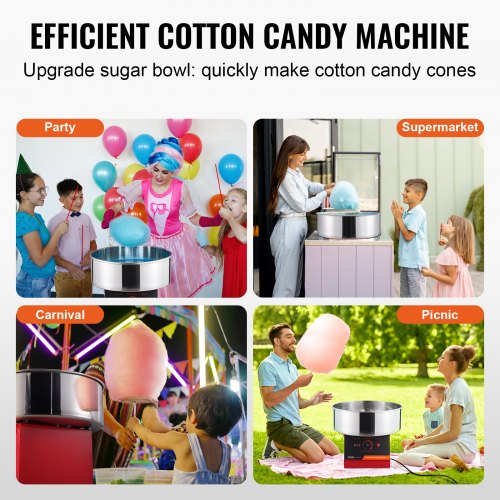 Electric Cotton Candy Machine 1000W Candy Floss Maker Commercial Cotton