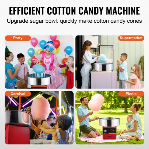 Electric Cotton Candy Machine 1000W Candy Floss Maker Commercial Cotton