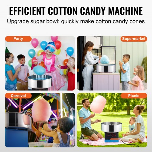 Electric Cotton Candy Machine 1000W Candy Floss Maker Commercial Cotton 2