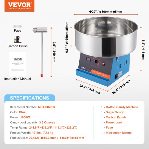 Electric Cotton Candy Machine 1000W Candy Floss Maker Commercial Cotton 2