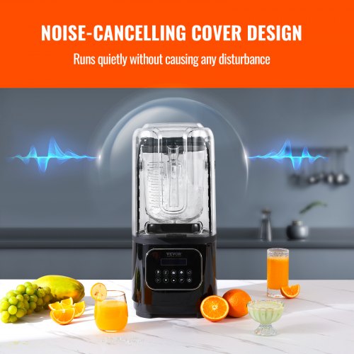 Professional Blender with Shield Commercial Countertop Blenders 68 oz