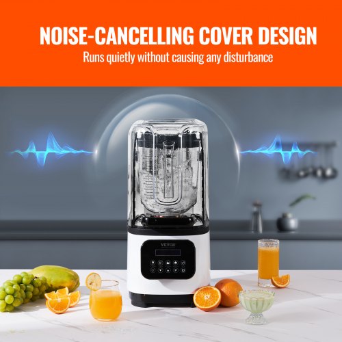Professional Blender with Shield Commercial Countertop Blenders 68 oz