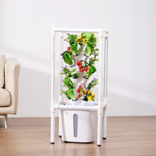 Hydroponic Growing System with Grow Light 30 Pods Vertical 6 Tiers