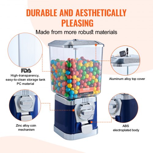 Gumball Machine for Kids 17H Home Candy Vending Machine PC Gumball