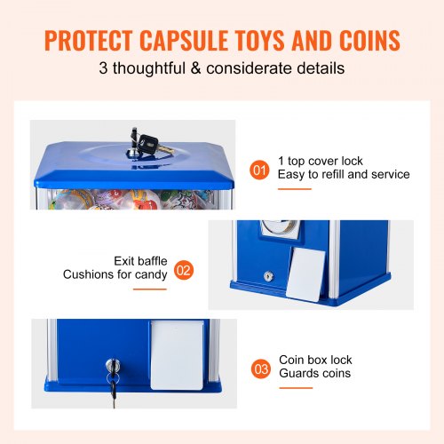 Gumball Machine for Kids 25 Height Home Vending Machine PS Bouncy Balls