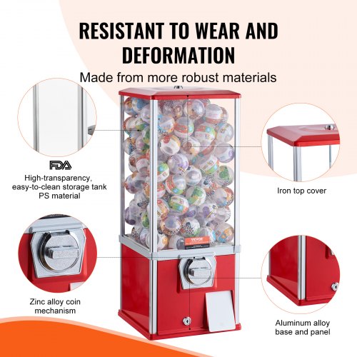 Gumball Machine for Kids 25 Height Home Vending Machine PS Bouncy Balls