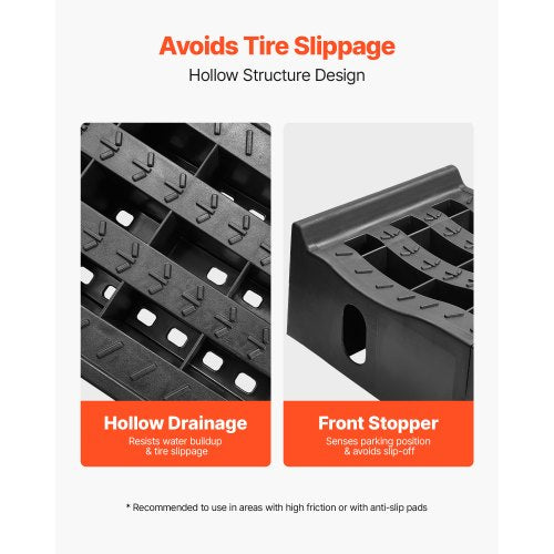 Car Ramps 2 Pcs 13000 Lbs Gvw Capacity 6.3 In Lift Height Portable High Profile
