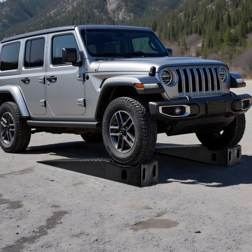 Car Ramps 2 Pcs 13000 Lbs Gvw Capacity 6.3 In Lift Height Portable High Profile