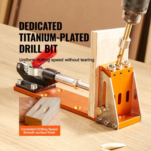 30 Pcs Pocket Hole Jig Kit Adjustable Easy to Use Pocket Hole Jig System