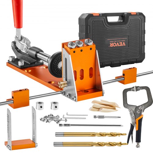 Pocket Hole Jig Kit 34 Pcs Pocket Hole Jig System with 11 Cclamp