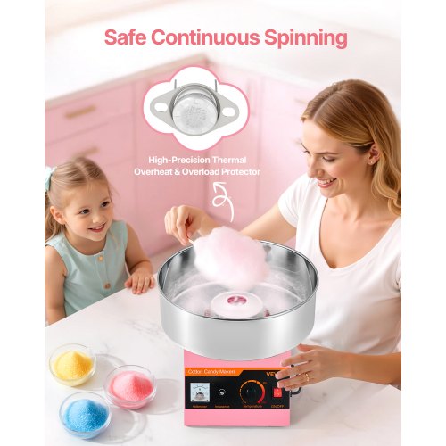 Cotton Candy Machine Commercial 1000W Electric Candy Floss Maker Easy Use