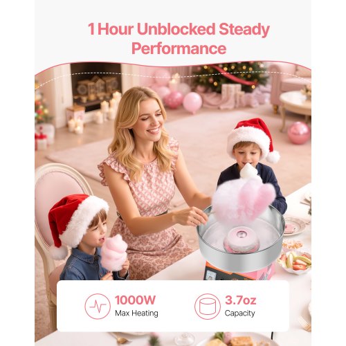 Cotton Candy Machine Commercial 1000W Electric Candy Floss Maker Easy Use