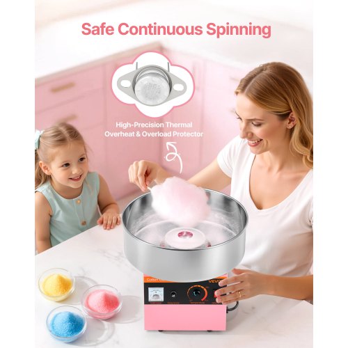 Cotton Candy Machine Commercial 1000W Electric Candy Floss Maker Easy Use 1