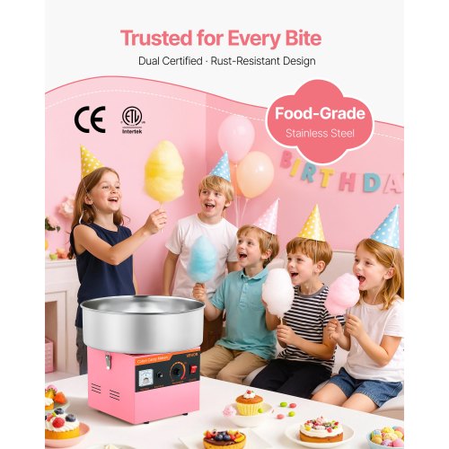 Cotton Candy Machine Commercial 1000W Electric Candy Floss Maker Easy Use 1
