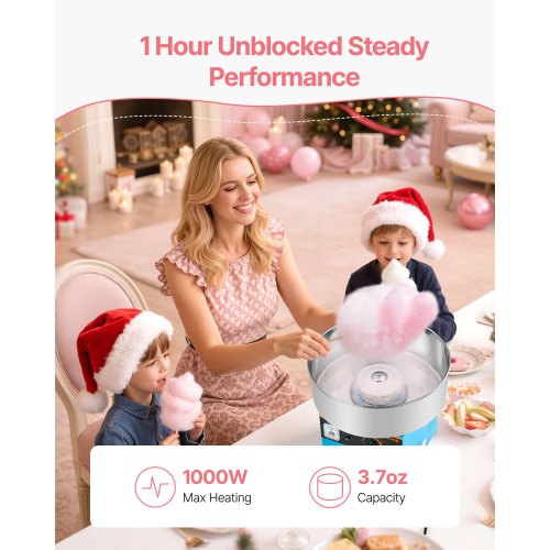 Cotton Candy Machine Commercial 1000W Electric Candy Floss Maker Easy Use 2