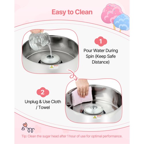 Cotton Candy Machine Commercial 1000W Electric Candy Floss Maker Easy Use 2