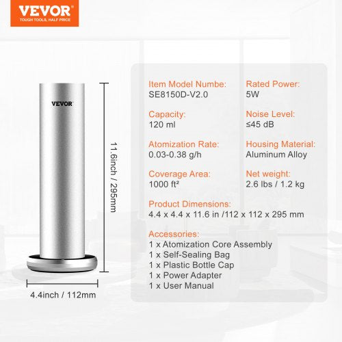 Scent Air Machine for Home 120ml Bluetooth Smart Cold Air Diffuser