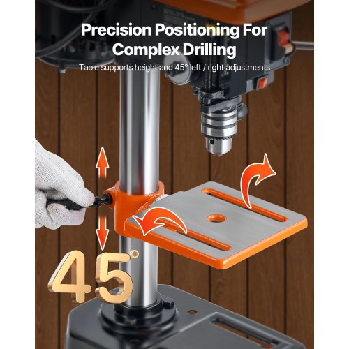 8 in Benchtop Drill Press 25A Induction Motor Tabletop Drilling Machine